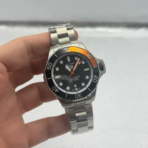 Relógio Tag Heuer Aquaracer - Laranja e Preto - Automático - Safira - Prem AAA+