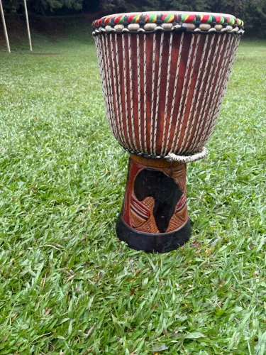 Djembe Profissional Senegal Madeira Maciça Santo Daime Xamanismo
