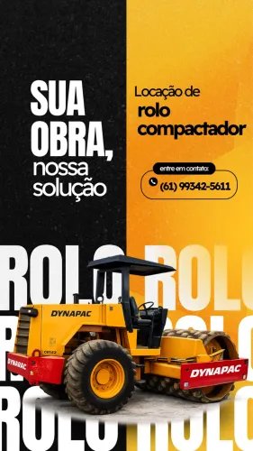 Rolo disponível para locação mensal e diária 