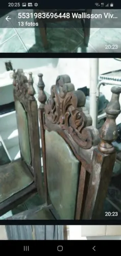 CADEIRAS RELIQUIA MAIS DE 50 ANOS PESADA LINDOS DESENHOS PRECISA RESTAURAR MARAVILHOSAS