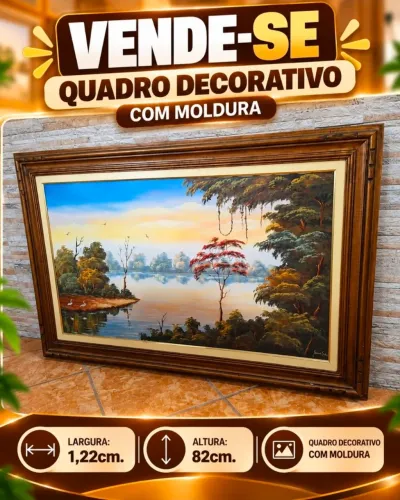 Quadro decorativo com moldura