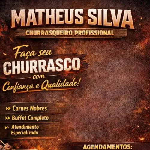 Matheus Silva churrasqueiro profissional 