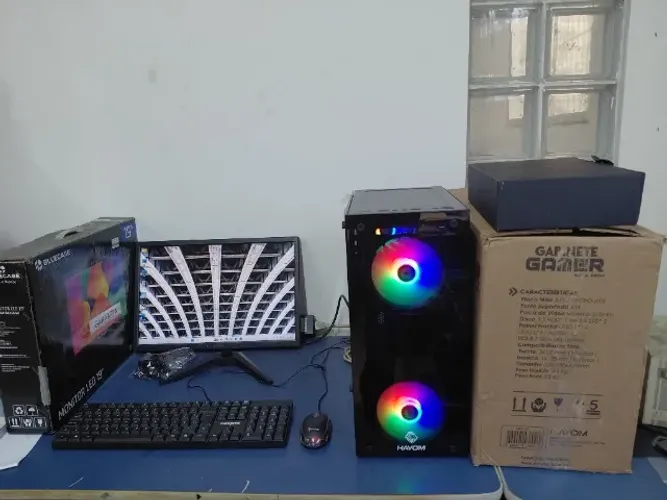 Computador Completo Gamer i5 7500 Ssd 480 Ram 16Gb Rx 580 Monitor 19 Zerado