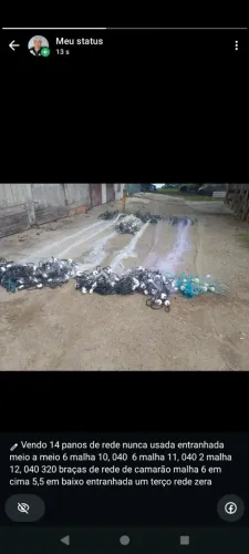 Vendo rede de pesca