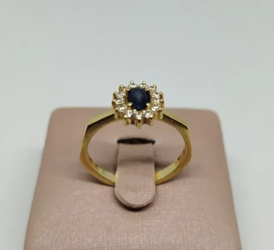 Anel ouro 18k - diamantes -aro17