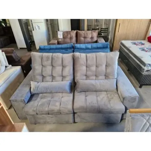 Sofa Valentim Retratil Reclinavel 2,10 - Chumbo