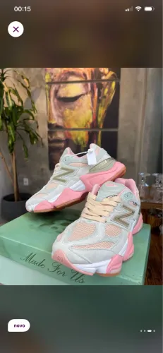 Tênis New balance original 37 feminino 9060 edição limitada rosa cinza verde importado