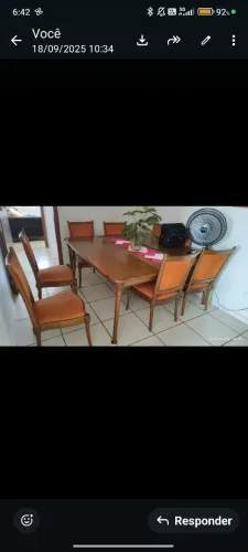 Vendo Mesa Imbuía Jantar 8 Cadeiras