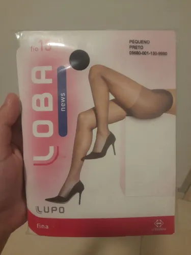 Meia calça Loba Fio 15 Fina Lupo News (pequeno, preto) [NOVA]