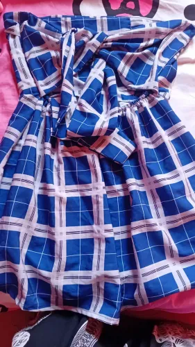 Vestido xadrez tomara que caia