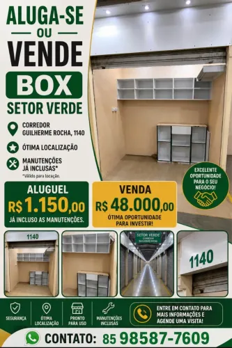 Vende ou aluga box no centro Fashion Fortaleza
