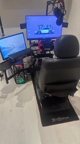 Cockpit Sim Racing Profissional com Banco Automotivo e Suporte para Monitor