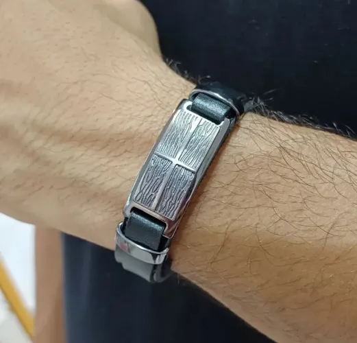 Pulseira de Couro Masculina