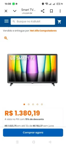 Na caixaaaaa Tv smart LG 32 nova