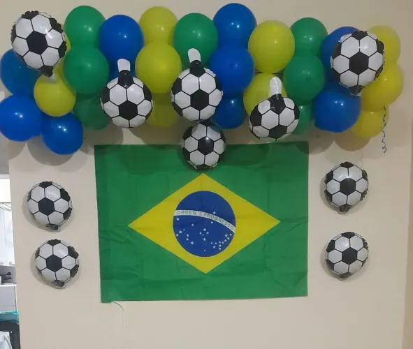 Balões Bola de Futebol 10 unidades 20cm