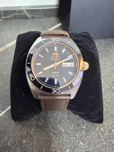 Orient YN6MC019-D1NX Automático | Cristal de Safira | NF | Garantia | Completo