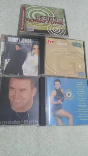 Kit 5 CD Diversos Artistas Funk, Sertanejo, Pagode