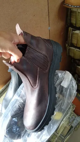 Botina masculina couro para trabalho 