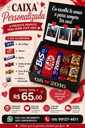 Caixa personalizada dia dos namorados 