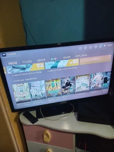 Tv samsung 32 polegadas tela meio esverdeada