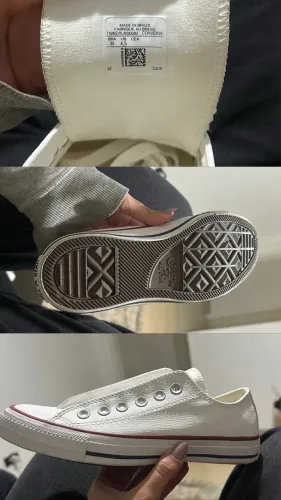 All Star branco de couro Original