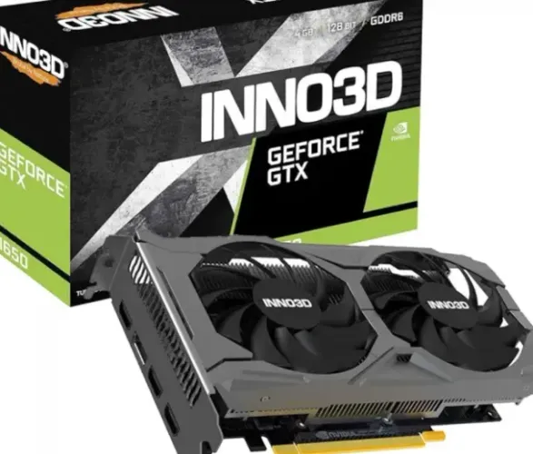 PLACA DE VIDEO INNO3D GEFORCE GTX 1650 TWIN X2 OC V3, 4GB, GDDR6.