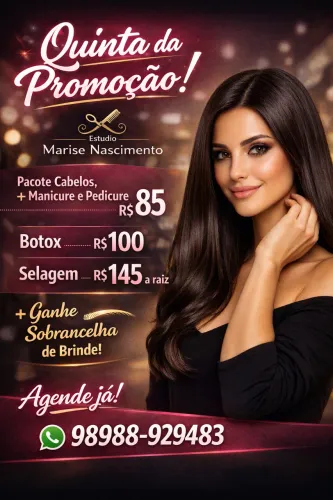 Quinta da Promoção Combo cabelo e unha $85