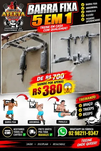 BARRA FIXA 5 EM 1 PROMOÇÃO $ 380 FRETE GRÁTIS