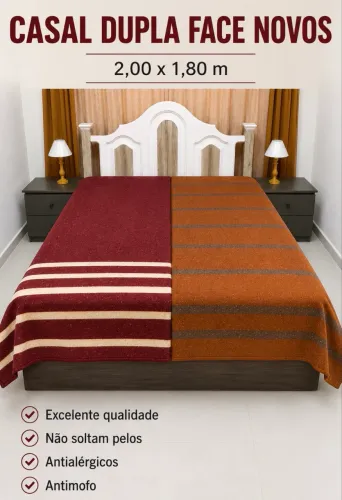 COBERTORES CASAL DUPLA FACE NOVOS