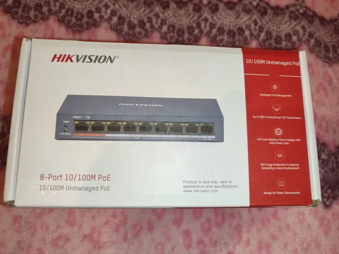 Switch Hikivion 8 portas 10/100M PoE