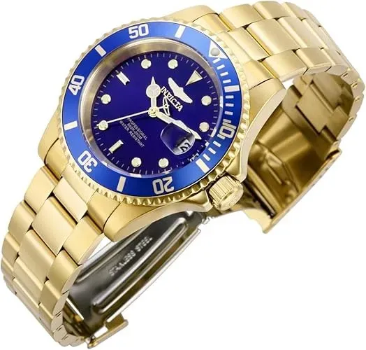 Invicta Relógio masculino de quartzo Pro Diver com pulseira de aço inoxidável Dourado
