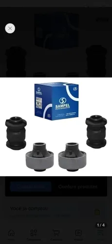 Kit 4 buchas balança Banderas dianteira Toyota Yaris Etios