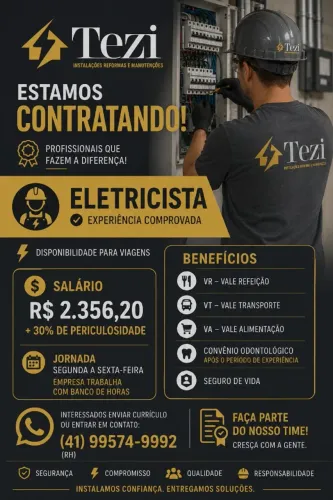 ELETRICISTA COMERCIAL - CURITIBA