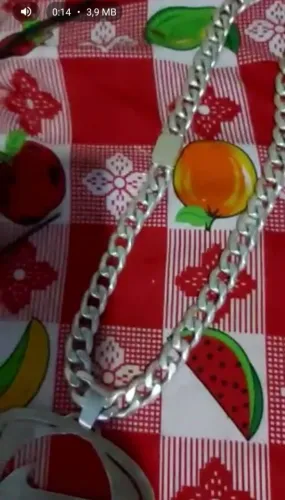 Corrente prata com 220 gramaa