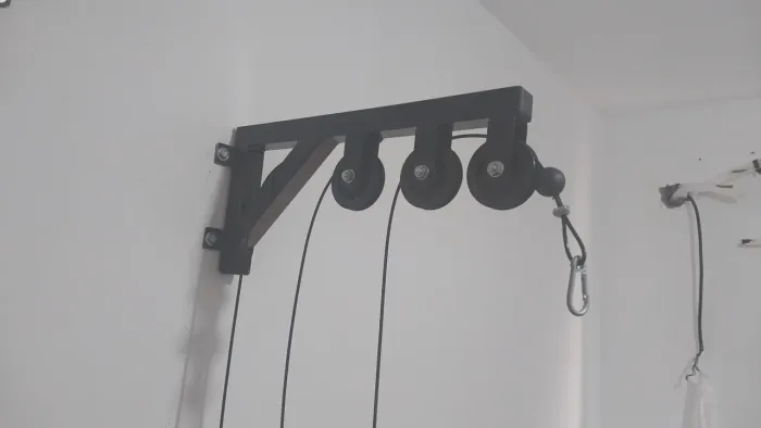 Polia exercícios em casa musculação