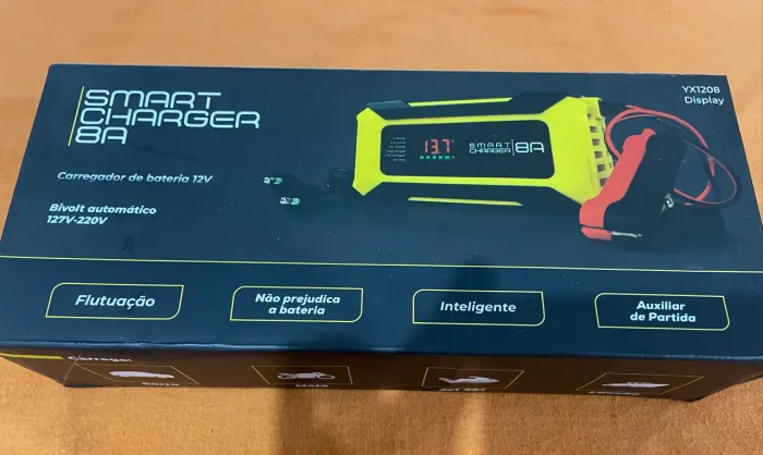 Carregador de bateria 12v - Smart Charger 8A