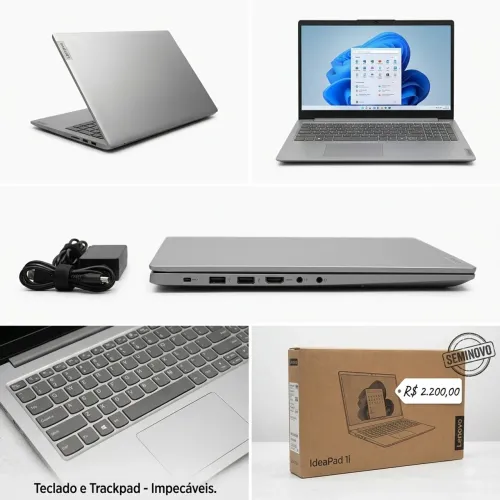 Notebook Lenovo IdeaPad 1i Intel Core i5 (12ª Gen) 8GB SSD 256GB 15.6" W11 ? Seminovo