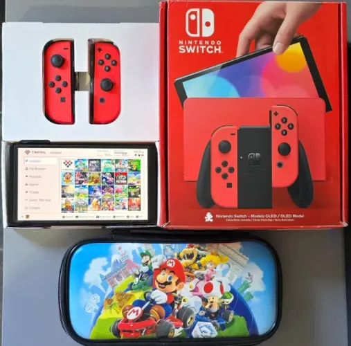 Nintendo Switch Oled Mario Red -Desbloqueado 256GB