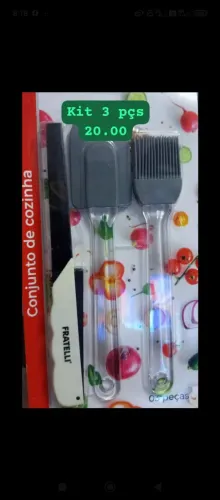 Kit 3 pçs acendedor de fogão + 2 espátula de silicone 