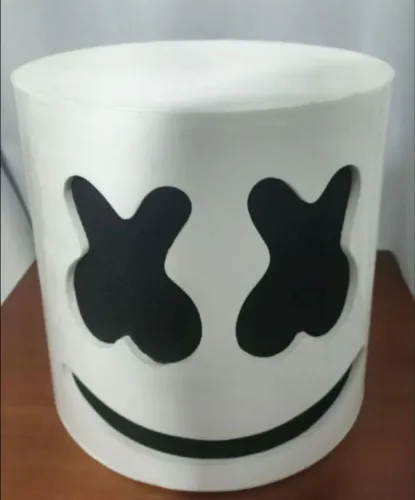 Fantasia capacete do DJ marshmallow led luminosa festa