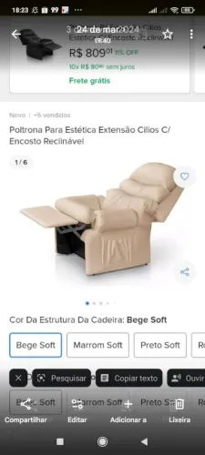 Vendo poltrona com encosto