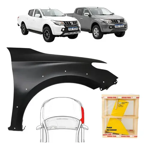 Paralama Mitsubishi L200 Triton 2018 A 2023 S/furo Pisca Ld