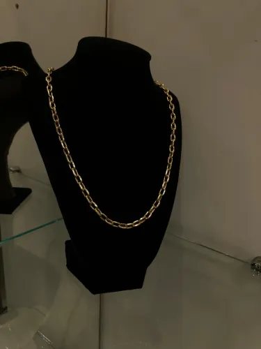 Corrente em ouro modelo cadeado,21.5G.Peça nova,R$11.000