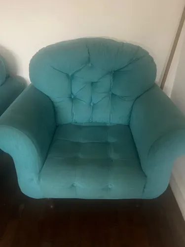 Poltrona Azul Suede