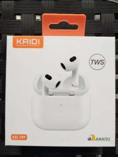 Fone De Ouvido Bluetooth Sem Fio Kaidi Kd789 Branco Tws 5.3