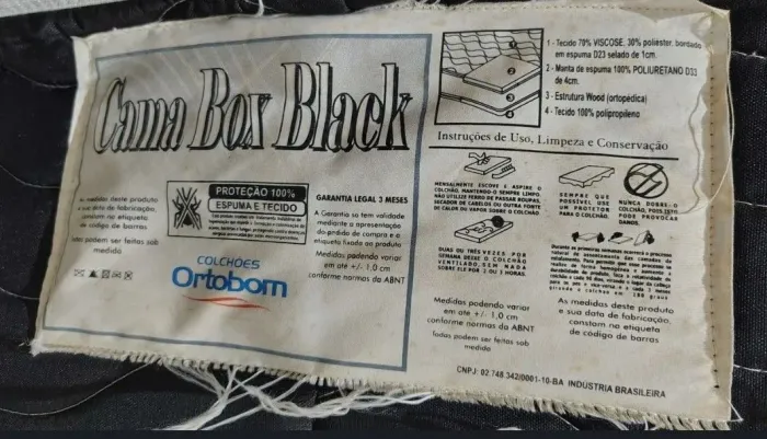 Cama box casal Black.
