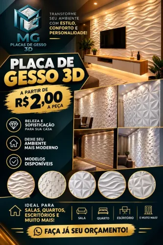 Placas de Gesso 3D