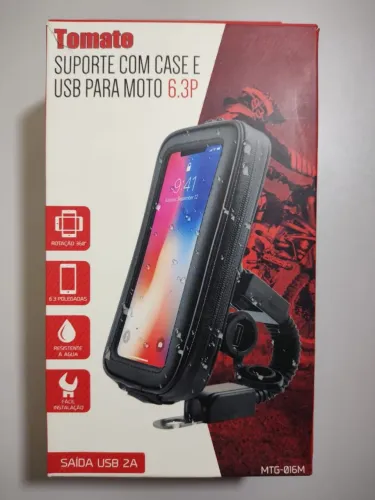 Vendo Suporte de Moto com capa de chuva para Celular