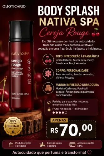 Body splash cereja rouge 