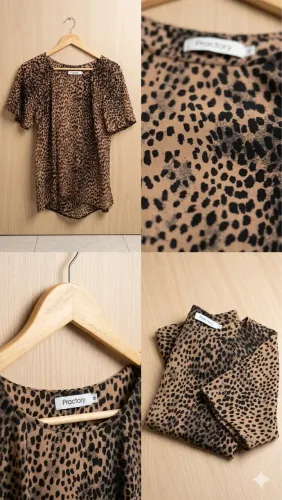 Blusa Animal Print Practory | Leve e Elegante | Tam G